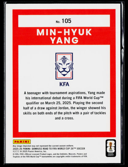 2025-26 Donruss Road to FIFA World Cup #105 Min-Hyuk Yang