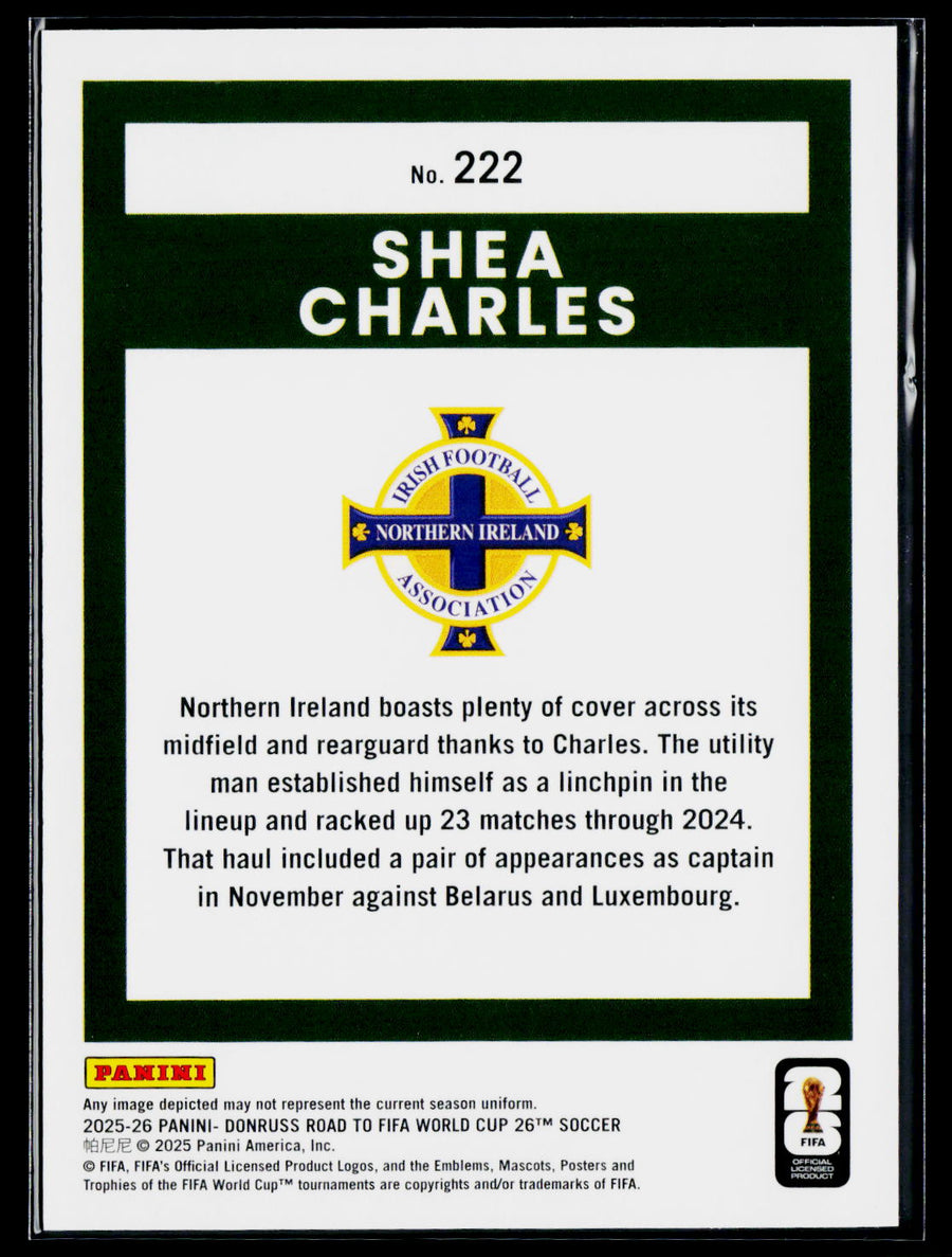 2025-26 Donruss Road to FIFA World Cup #222 Shea Charles