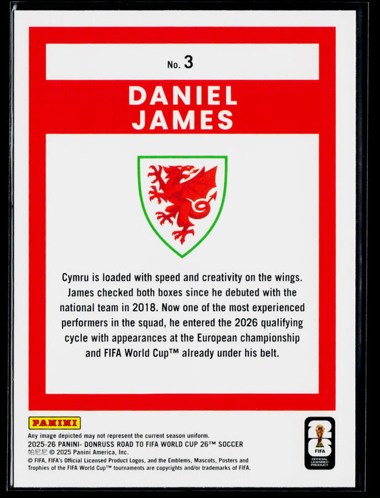 2025-26 Donruss Road to FIFA World Cup #3 Daniel James