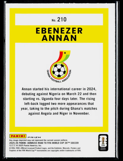 2025-26 Donruss Road to FIFA World Cup #210 Ebenezer Annan