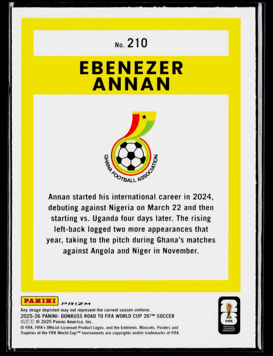 2025-26 Donruss Road to FIFA World Cup #210 Ebenezer Annan