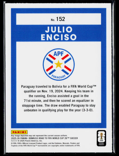 2025-26 Donruss Road to FIFA World Cup #152 Julio Enciso