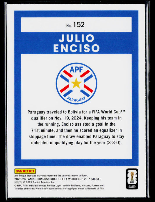 2025-26 Donruss Road to FIFA World Cup #152 Julio Enciso