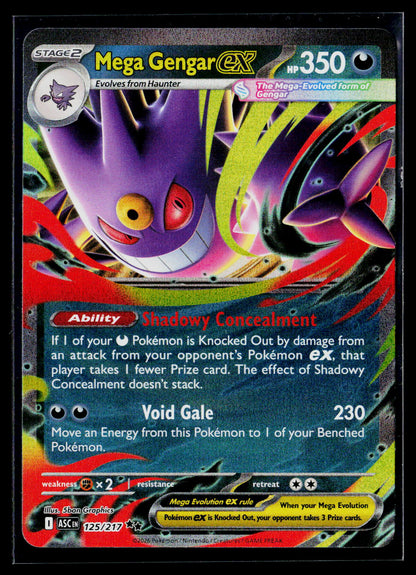 ME: Ascended Heroes #125/217 Mega Gengar ex