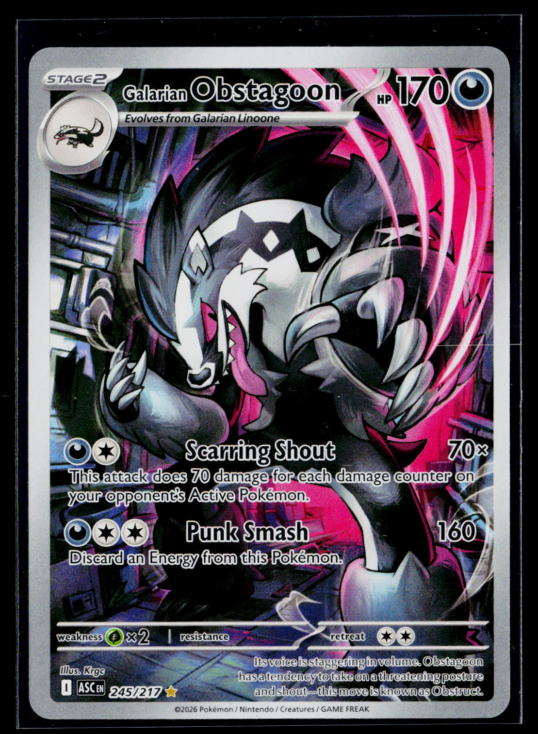 ME: Ascended Heroes #245/217 Galarian Obstagoon