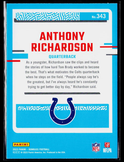 2023 Donruss #343 Anthony Richardson