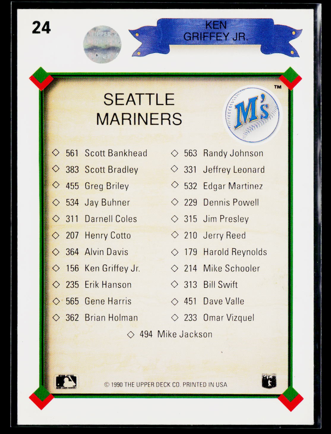 1990 Upper Deck #24 Ken Griffey Jr.