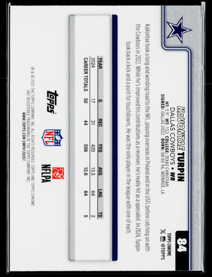 2025 Topps Chrome #84 KaVontae Turpin