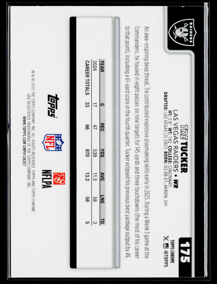 2025 Topps Chrome #175 Tre Tucker