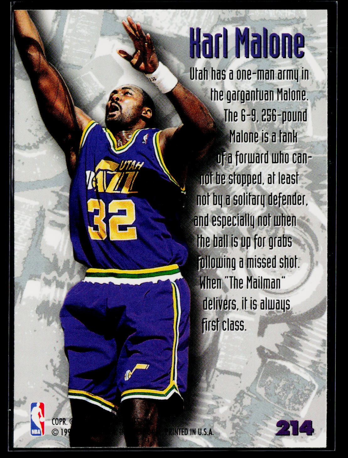 1995-96 Metal #214 Karl Malone