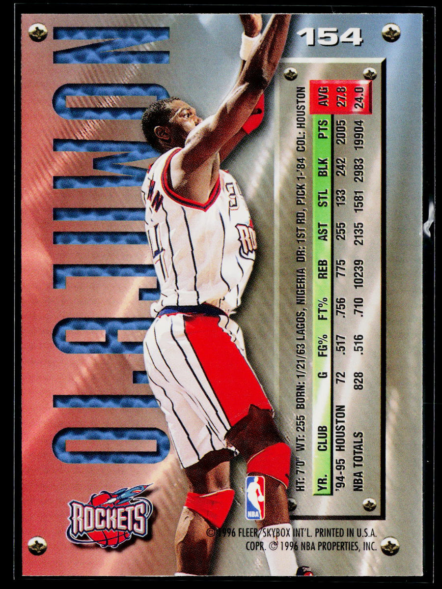 1995-96 Metal #154 Hakeem Olajuwon