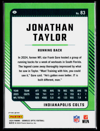 2024 Donruss Optic #83 Jonathan Taylor