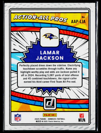 2025 Donruss #AAP-LJA Lamar Jackson Action-All Pros
