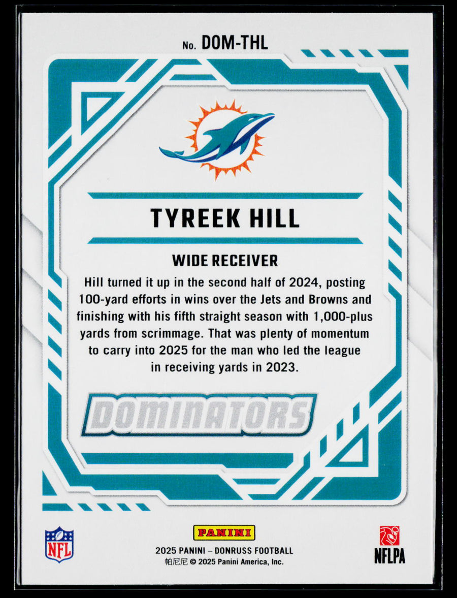 2025 Donruss #DOM-THL Tyreek Hill Dominators