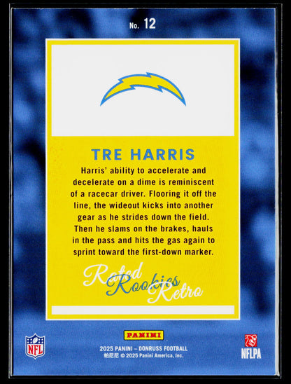 2025 Donruss #12 Tre Harris Rated Rookies Retro