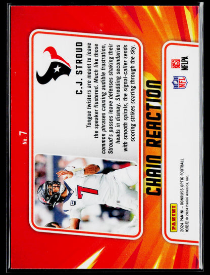 2024 Donruss Optic #7 C.J. Stroud Chain Reaction