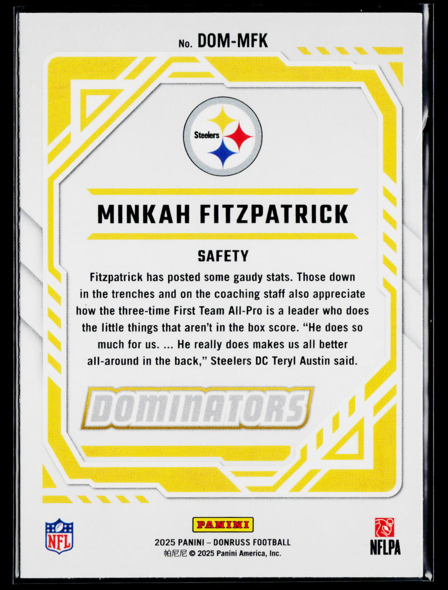 2025 Donruss #DOM-MFK Minkah Fitzpatrick Dominators
