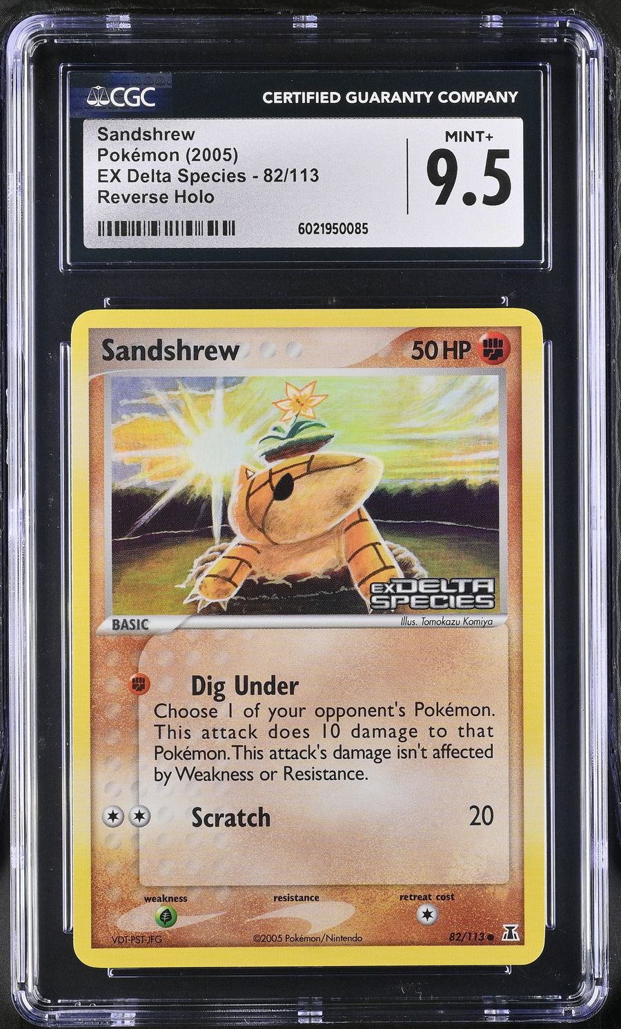 2005 EX Delta Species #82/113 Sandshrew CGC 9.5
