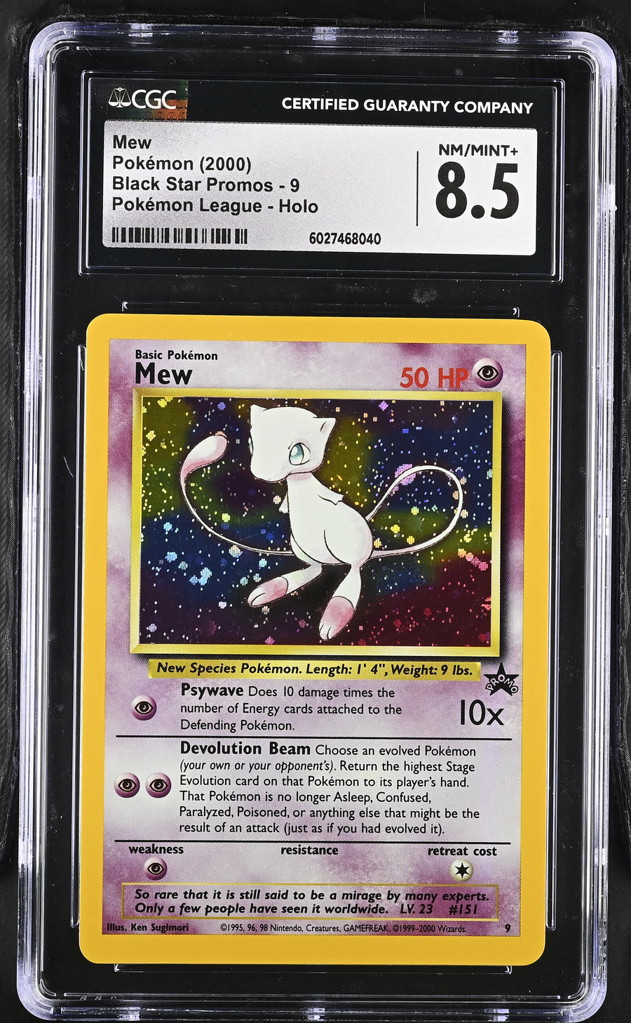 2000 Black Star Promos #9 Mew CGC 8.5