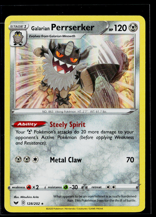 Deck Exclusives #128/202 Galarian Perrserker 128/202 (SWSH Base Set)