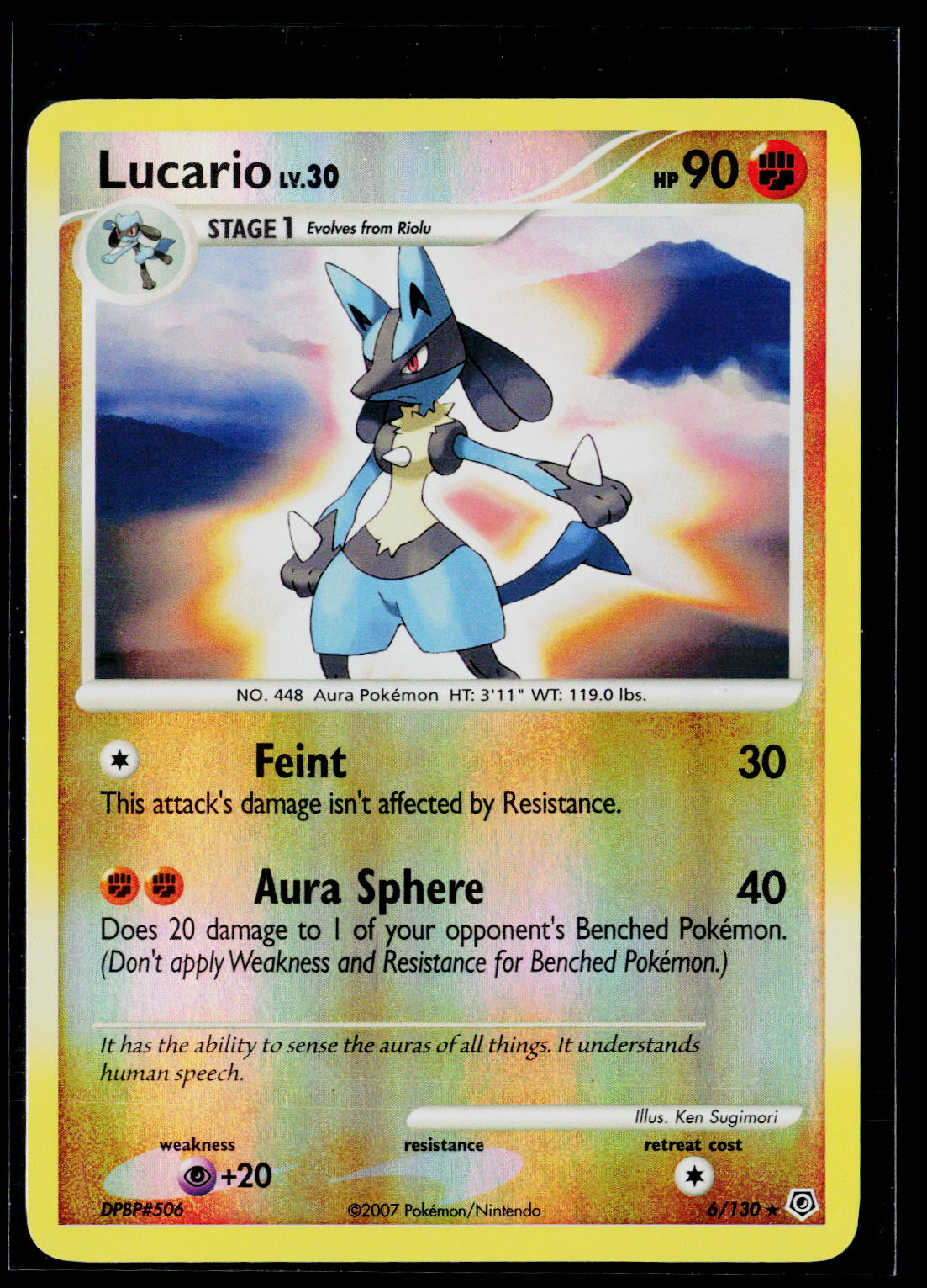 Diamond and Pearl #6/130 Lucario Reverse Holo