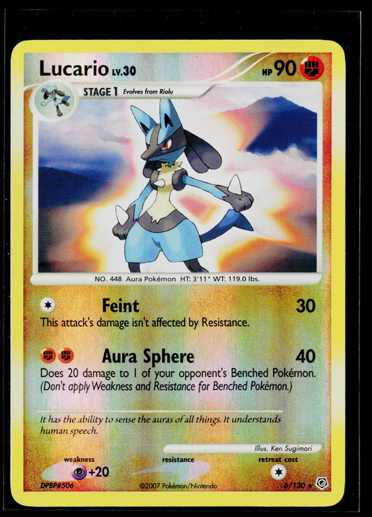 Diamond and Pearl #6/130 Lucario Reverse Holo