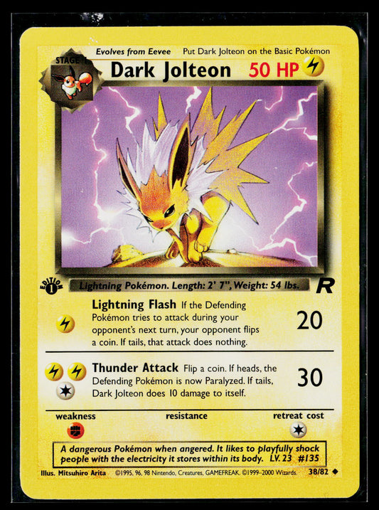 Team Rocket #38/82 Dark Jolteon 1st Edition