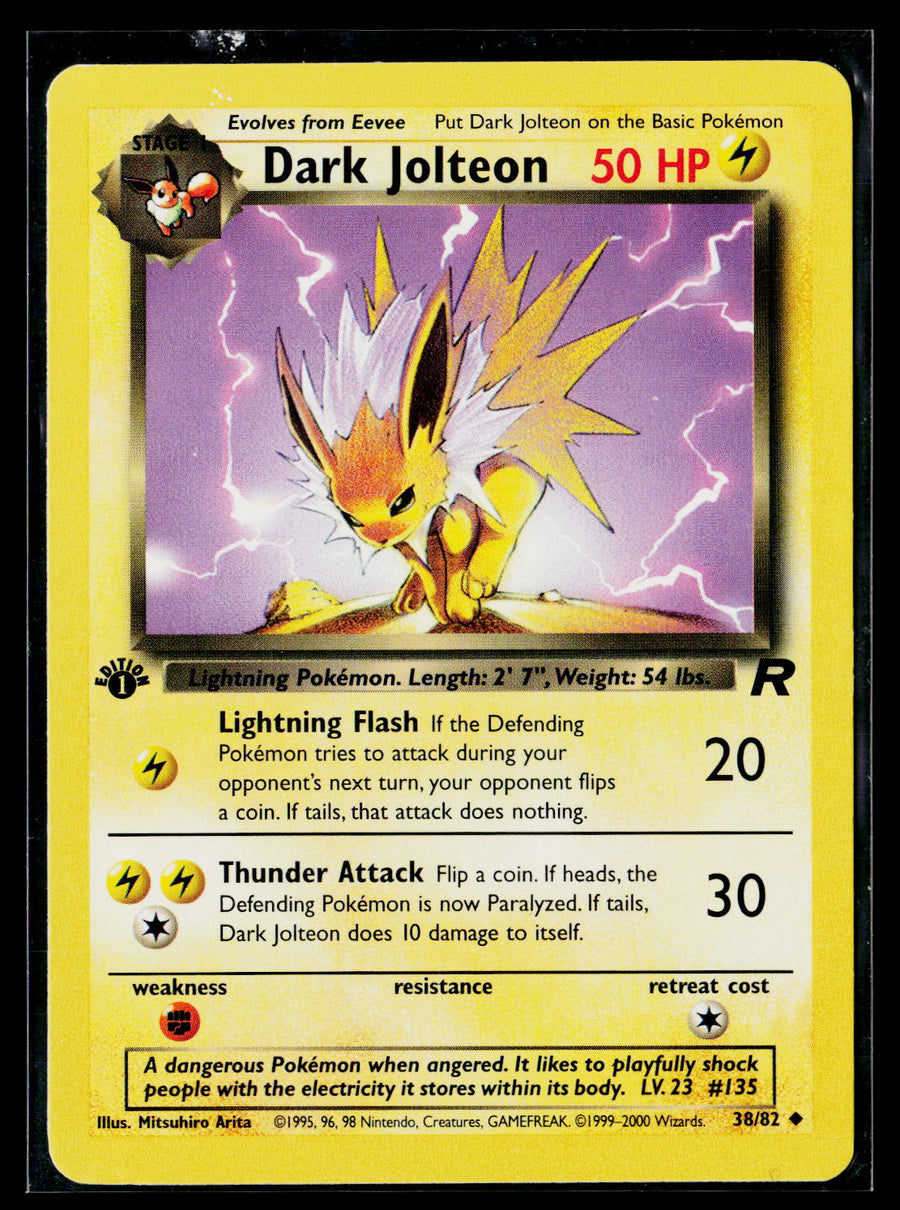Team Rocket #38/82 Dark Jolteon 1st Edition