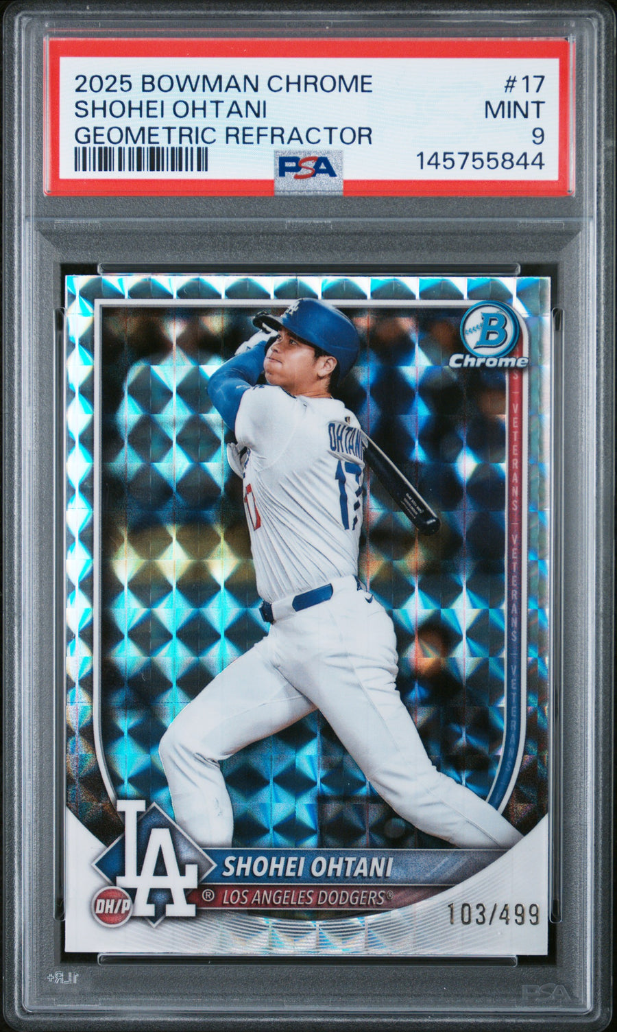 2025 Bowman Chrome #17 Shohei Ohtani Geometric Refractor PSA 9