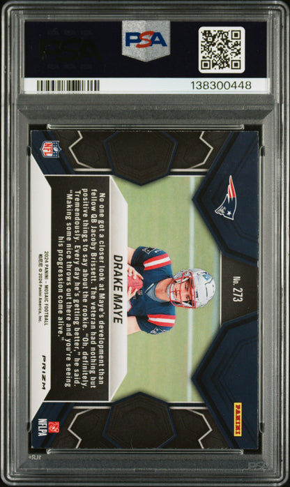 2024 Panini Mosaic #273 Drake Maye Mosaic PSA 8