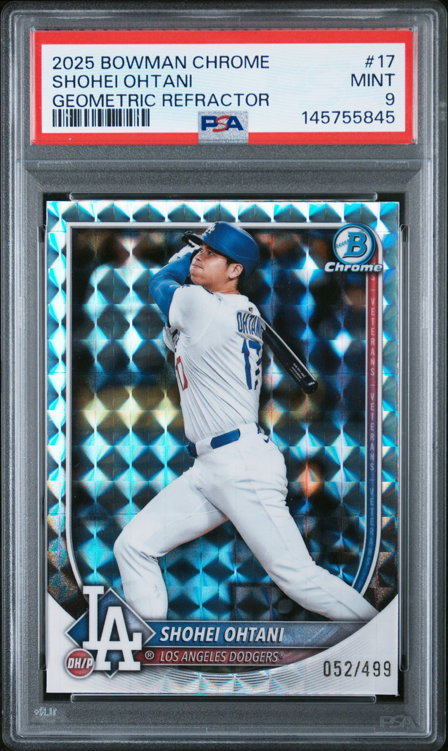 2025 Bowman Chrome #17 Shohei Ohtani Geometric Refractor PSA 9