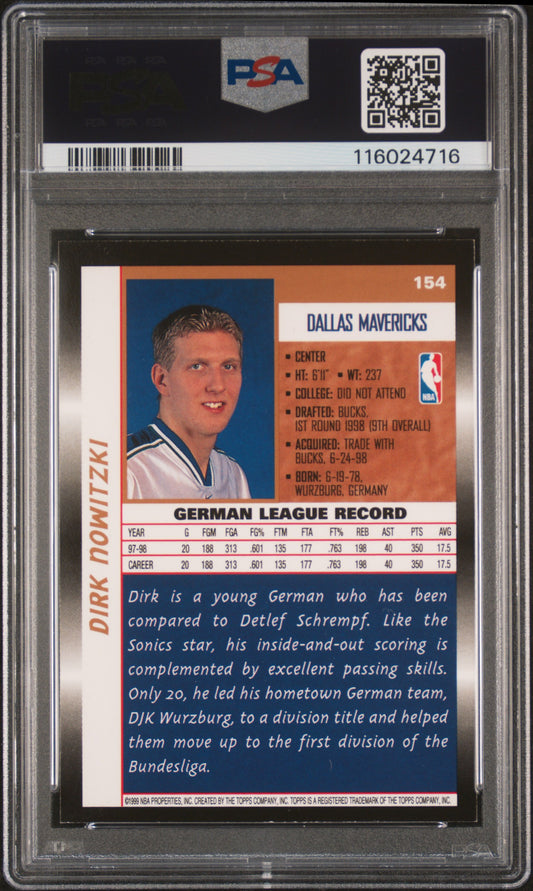 1998 Topps #154 Dirk Nowitzki PSA 7