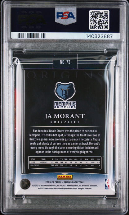 2023 Panini Origins #73 Ja Morant Swirl Fotl /3 PSA 7