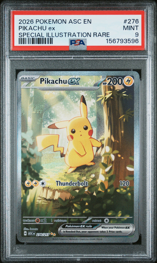 2026 Pokemon Asc En-Ascended Heroes 276 Pikachu Ex SIR PSA 9