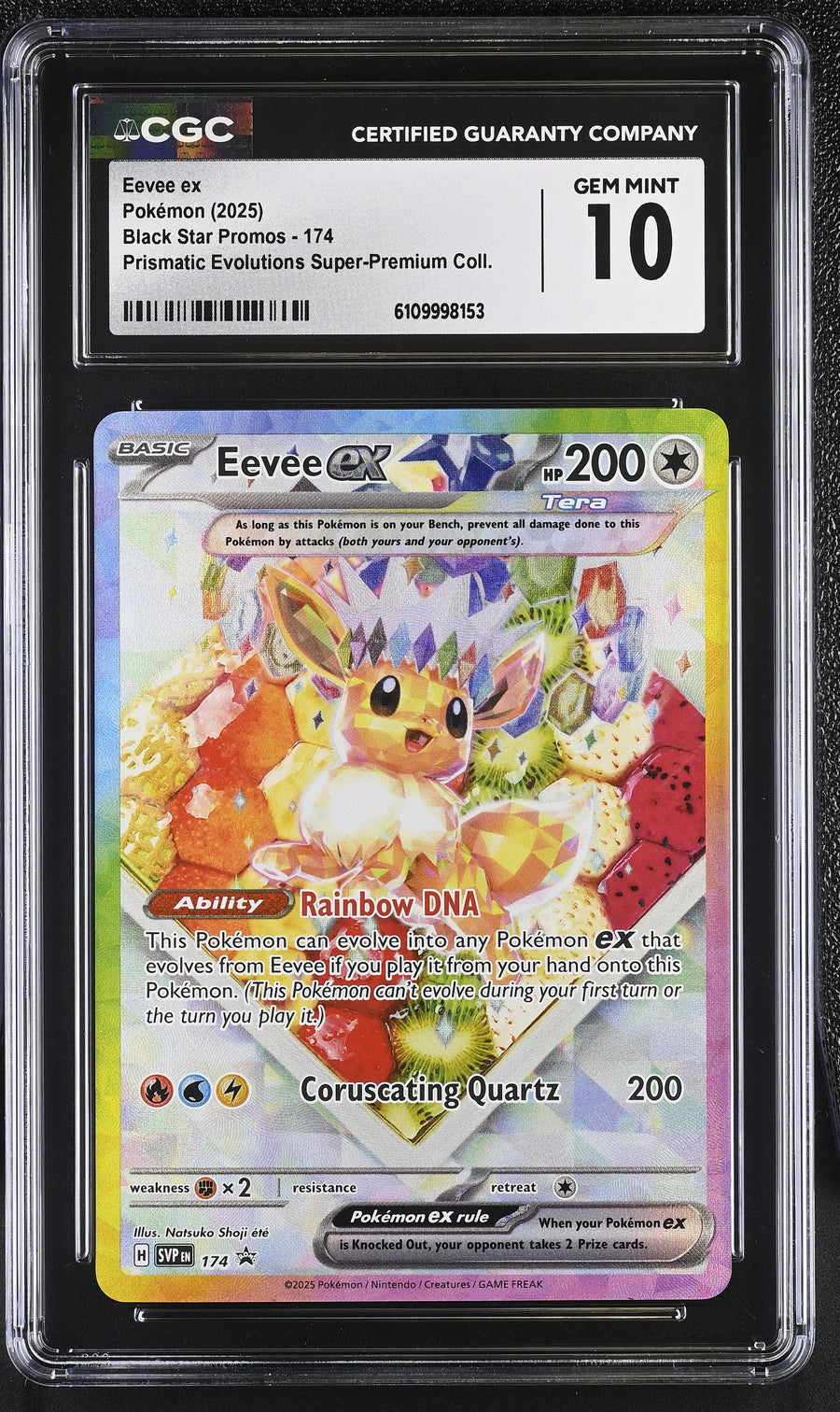 2025 Black Star Promos #174 Eevee ex CGC 10