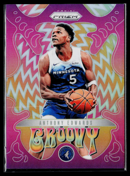 2024-25 Panini Prizm #22 Anthony Edwards Groovy
