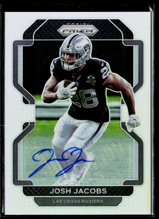 2021 Panini Prizm #180 Josh Jacobs Autograhph