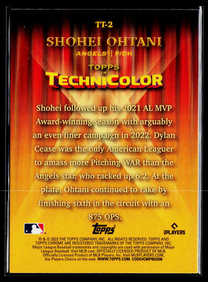 2023 Topps Chrome #TT-2 Shohei Ohtani Topps in Technicolor