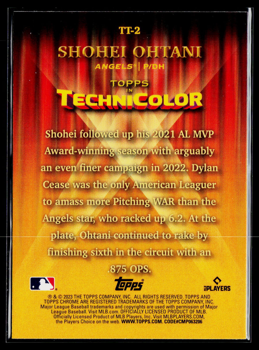 2023 Topps Chrome #TT-2 Shohei Ohtani Topps in Technicolor