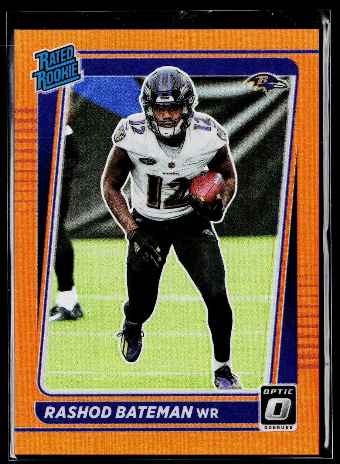 2021 Donruss Optic #210 Rashod Bateman Orange #/199