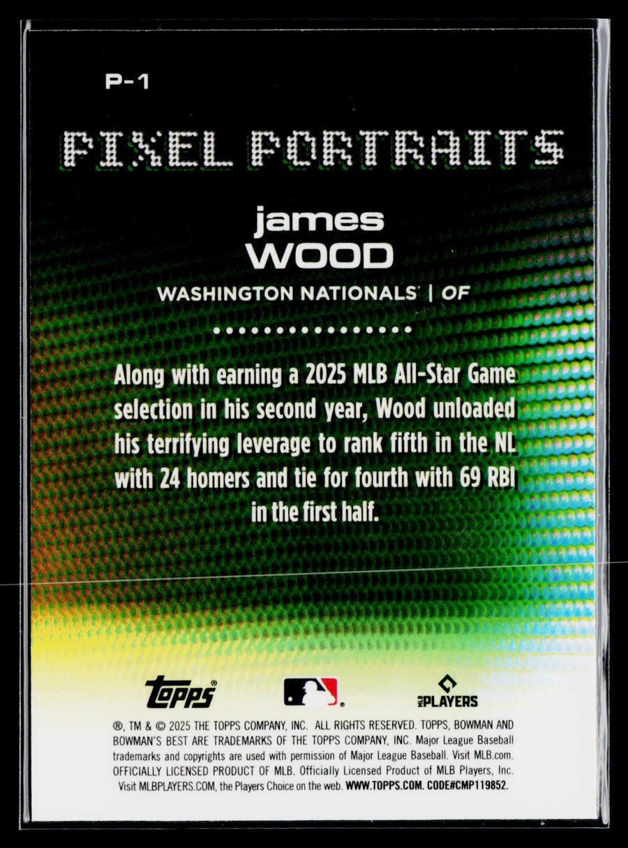 2025 Bowman's Best #P-1 James Wood Pixel Portraits
