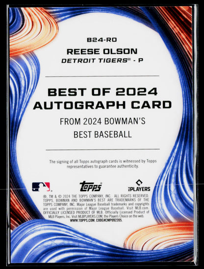 2024 Bowman's Best #B24-RO Reese Olson Best of 2024 Autographs