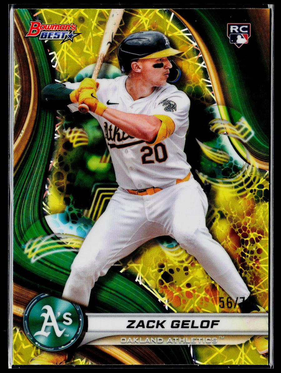 2024 Bowman's Best #46 Zack Gelof Yellow Lazer Refractors #/75