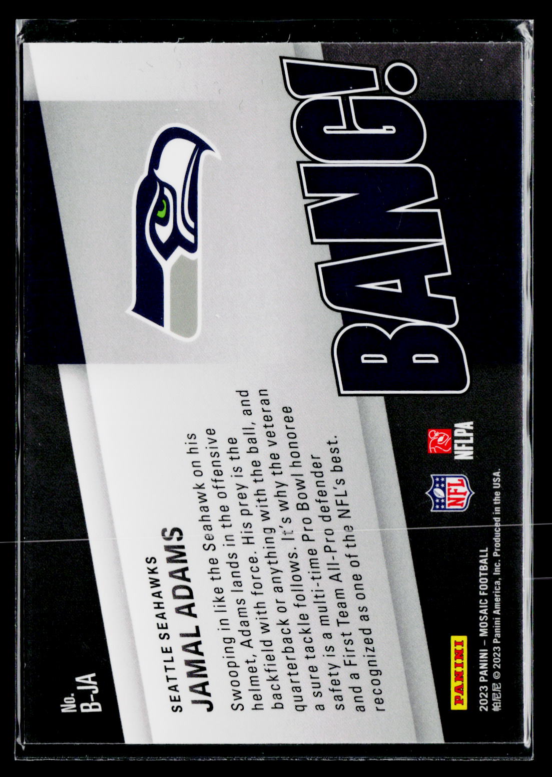 2023 Panini Mosaic #B-JA Jamal Adams Bang!