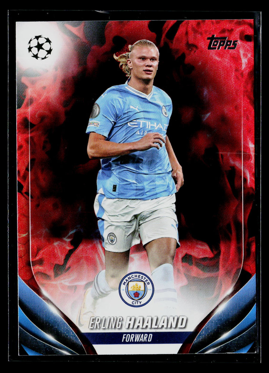2023-24 Topps UEFA Club Competitions #39 Erling Haaland Inferno Foil