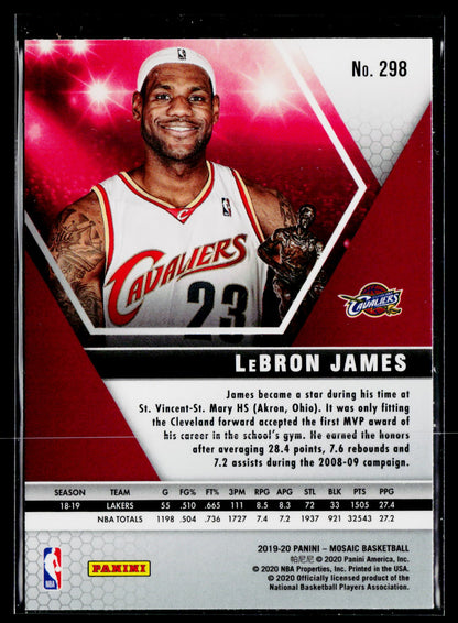 2019-20 Panini Mosaic #298 LeBron James