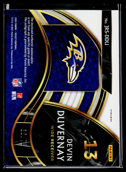 2020 Panini Select JRS-DDU Devin Duvernay Jumbo Rookie White Prizm /75
