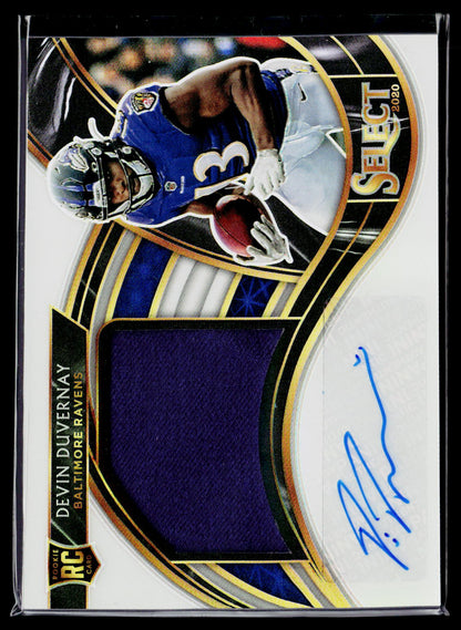2020 Panini Select JRS-DDU Devin Duvernay Jumbo Rookie White Prizm /75