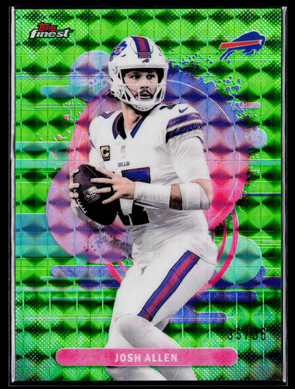 2025 Finest #125 Josh Allen Green Geometric Refractor #/35