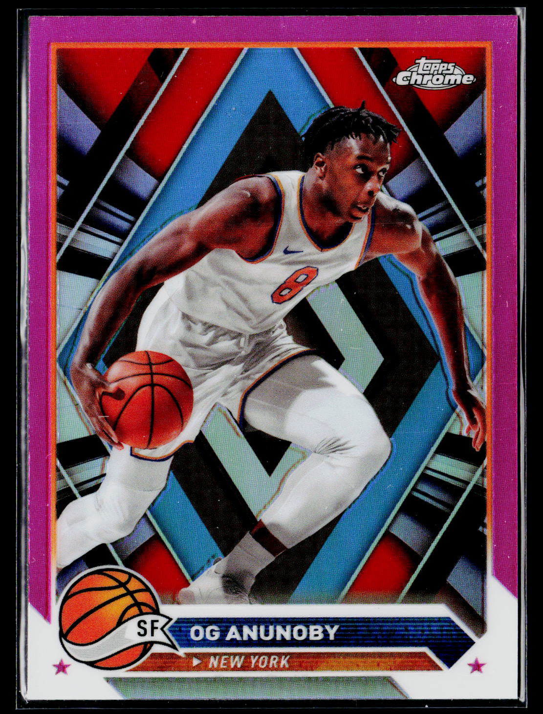 2023-24 Topps Chrome #123 OG Anunoby Pink Refractors